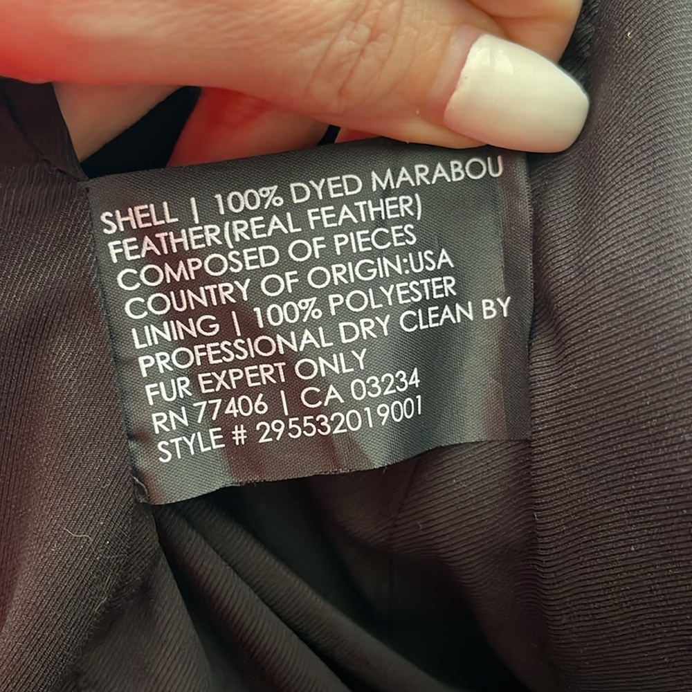 CLUB MANOCO Black Ostrich Feather Vest - Picture 8 of 11
